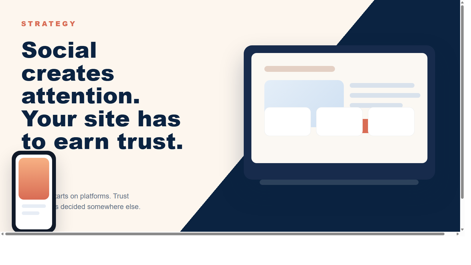 Social media versus website article cover