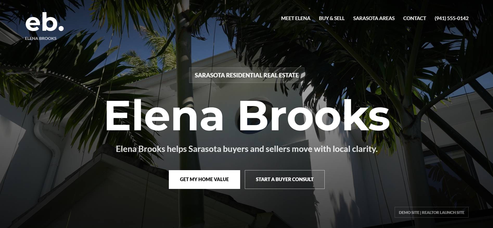 Realtor Launch Site demo for a Sarasota solo agent